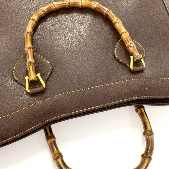 Gucci Bamboo Large Shopper Tote Bag Brown - Picture 10 of 10